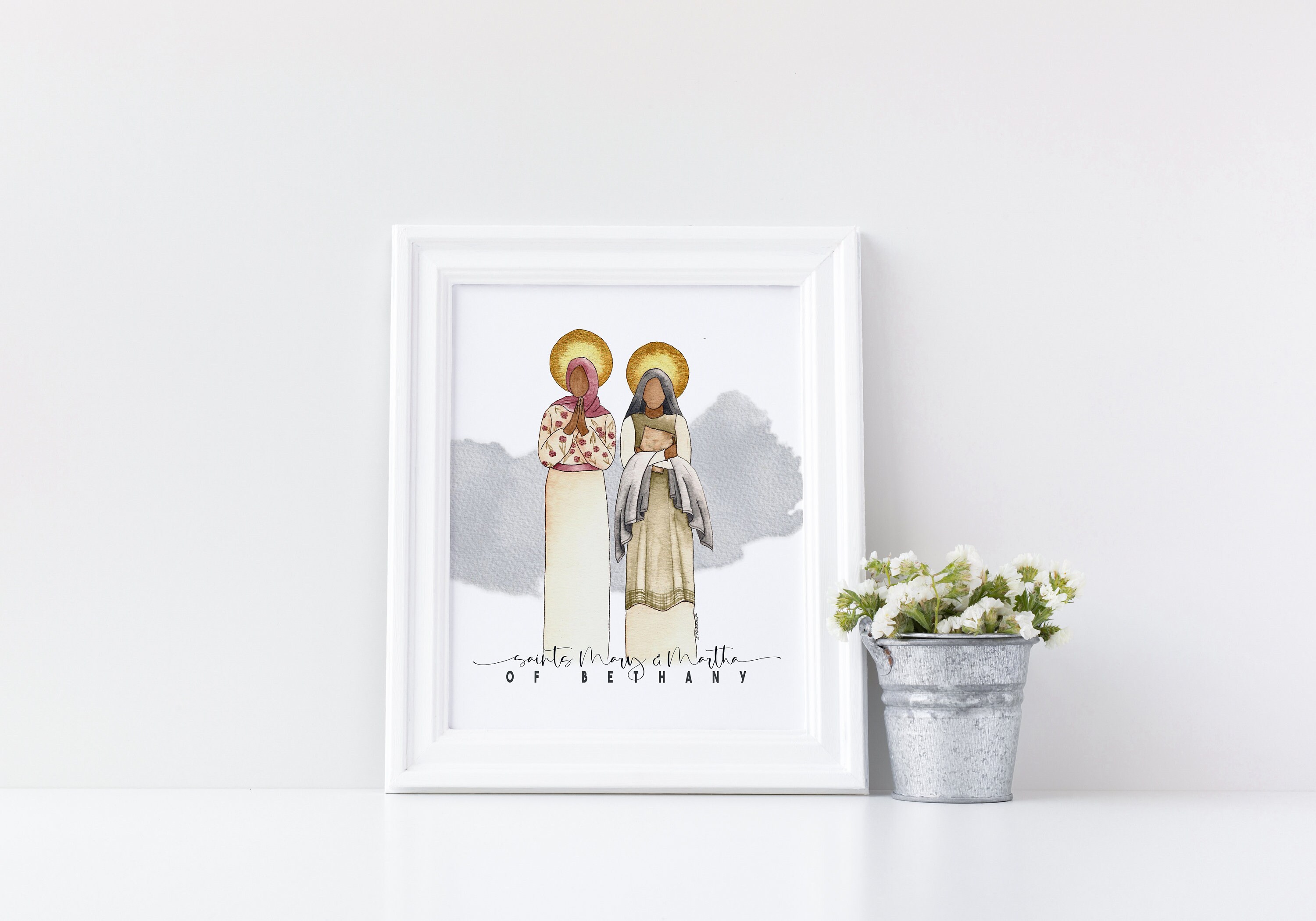 Mary and Martha of Bethany / Saint Print / Catholic / Catholic Gift - Etsy