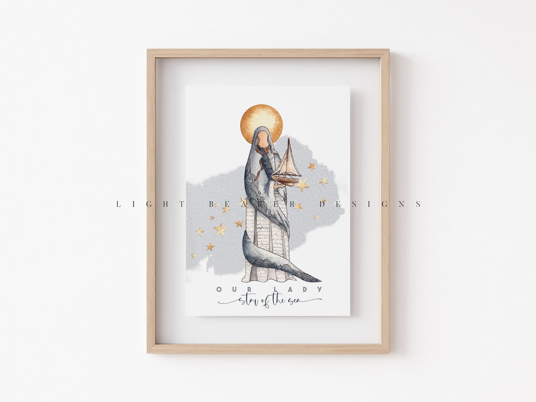 Our Lady Star of the Sea / Saint Print / Catholic / Catholic Gift - Etsy