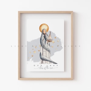 Our Lady Star of the Sea / Saint Print / Catholic / Catholic Gift