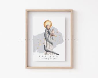 Our Lady Star of the Sea / Saint Print / Catholic / Catholic Gift