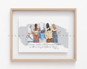 Female Saints / Mother Teresa / Kateri / Mary / Therese / Maria Goretti / Saint Print / Catholic / Catholic Gift