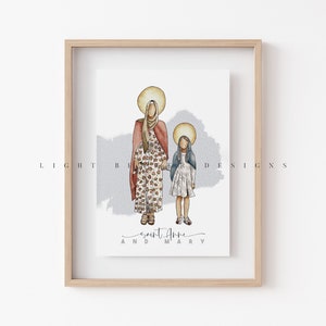 Saint Anne & Mary / Saint Print / Catholic / Catholic Gift