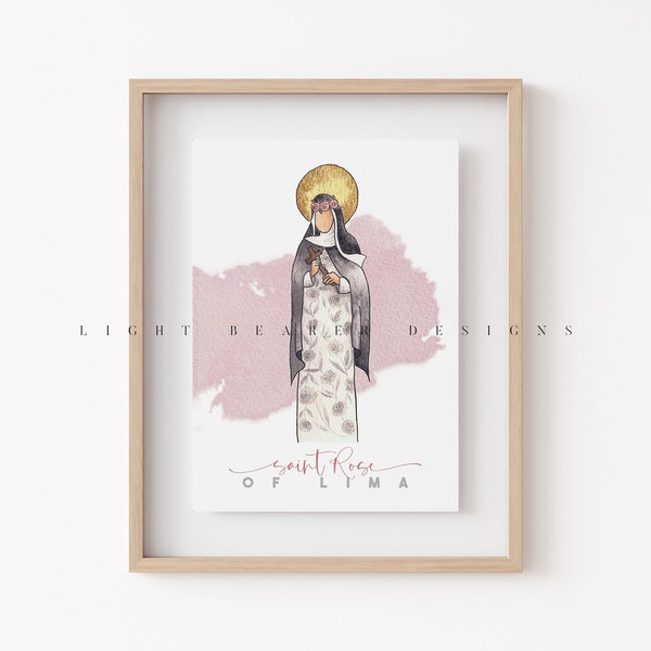 Saint Rose of Lima / Saint Print / Catholic / Catholic Gift