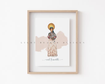 Saint Bernadette / Saint Print / Catholic / Catholic Gift