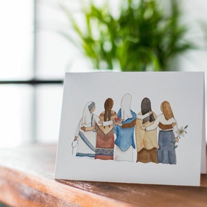 Female Saints / Greeting card or print / Catholic / Watercolor Portrait / 5x7