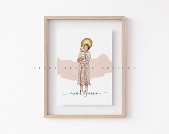 Gianna / Saint Print / Catholic / Catholic Gift / 5x7