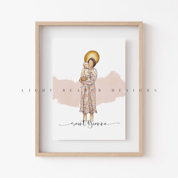 Gianna / Saint Print / Catholic / Catholic Gift / 5x7