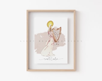 Saint Cecilia / Saint Print / Catholic / Catholic Gift