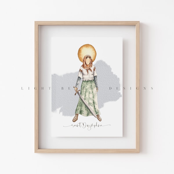 Saint Dymphna / Saint Print / Catholic / Catholic Gift