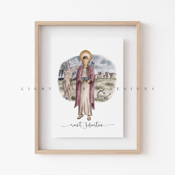 Saint Sebastian / Saint Print / Catholic / Catholic Gift