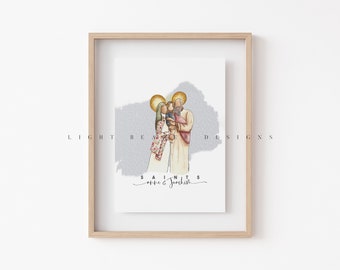 Anne and Joachim / Saint Print / Catholic / Catholic Gift