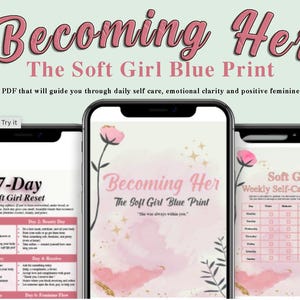 Soft Girl, Healing, Digital, Printable, Comfort, Self-Love, Feminine Energy, Cozy Vibes, Romanticize Your Life SoftGirl Guide & Starter Pack
