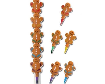 Gingerbread Crayon Stack - christmas stocking fillers for kids, advent calendar fillers, christmas eve box fillers