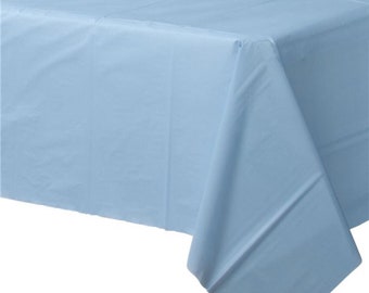 Baby Blue Table Cover - blue baby shower decoration, baby shower table cloth, baby shower table decorations, baby shower tableware