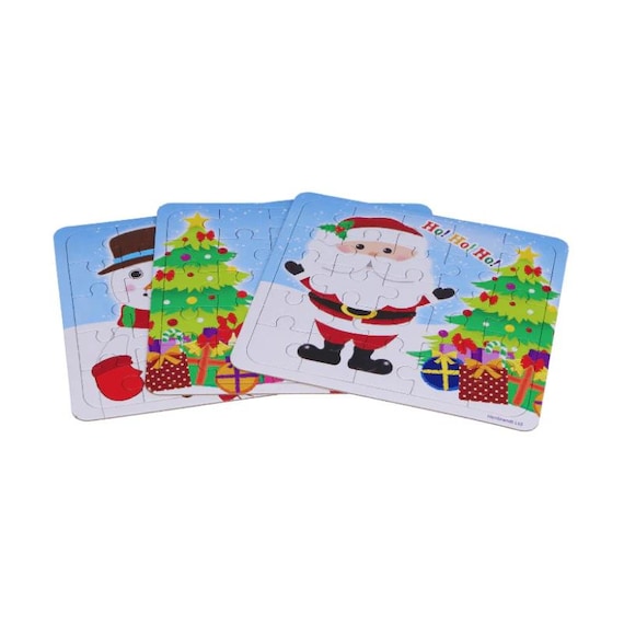 Three Christmas Puzzles - christmas stocking fillers for kids, advent calendar fillers for children