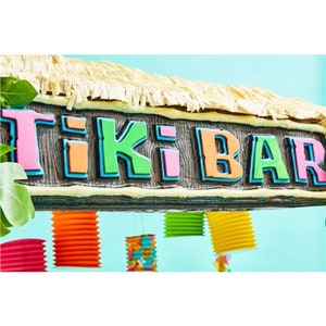 Tiki Bar Sign - hawaiian party decorations, summer party decorations, tiki party decorations, luau party decorations, tiki bar decorations