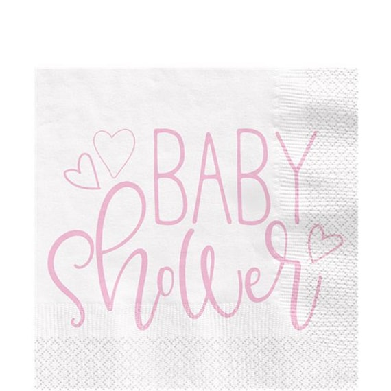 Pink Baby Shower Napkins 16 pack pink baby shower Etsy