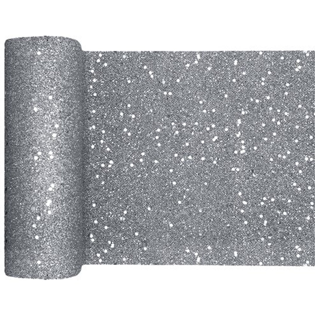 Silver Glitter Table Runner Christmas Table Runner, Christmas Decorations, Christmas Table