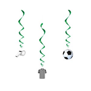 Football Themed Swirls - world cup party decorations, football birthday decoration