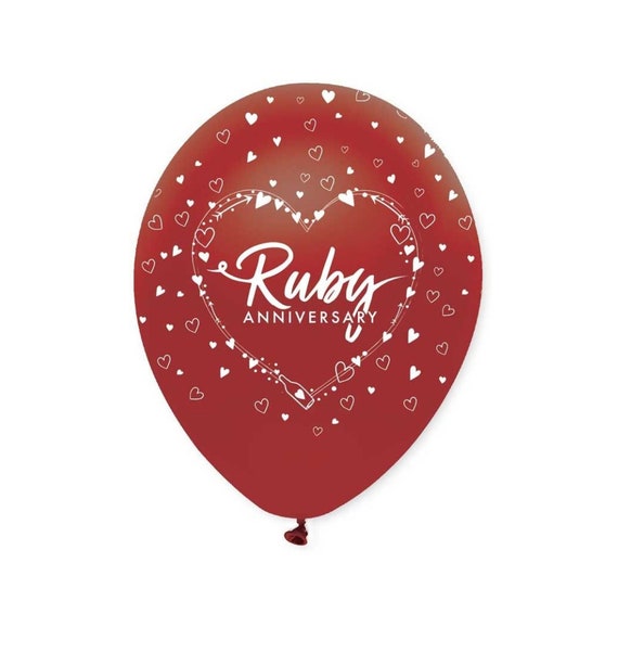 Ruby Anniversary Centerpieces