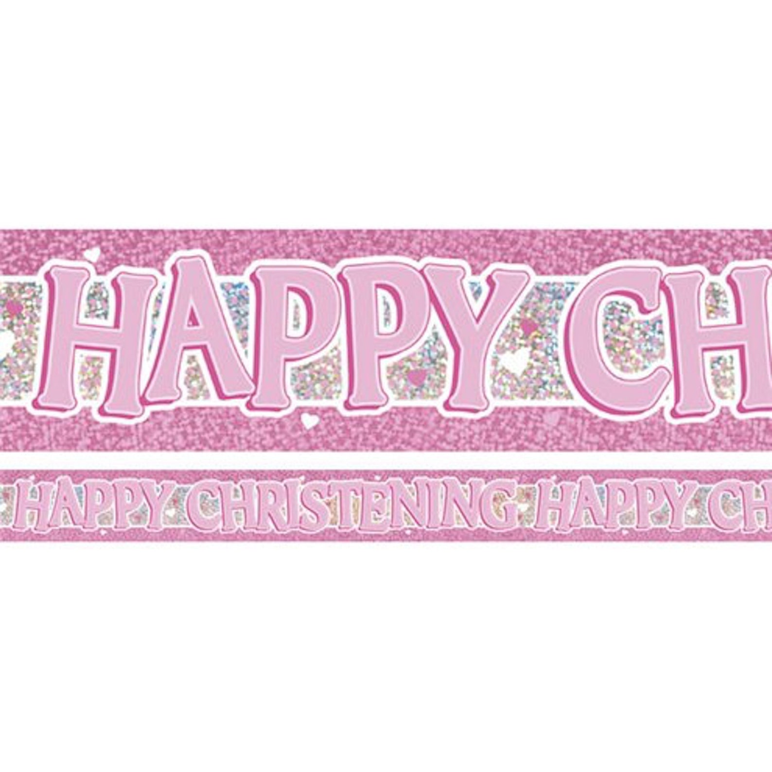 Happy Christening Banner pink christening decoration baby Etsy