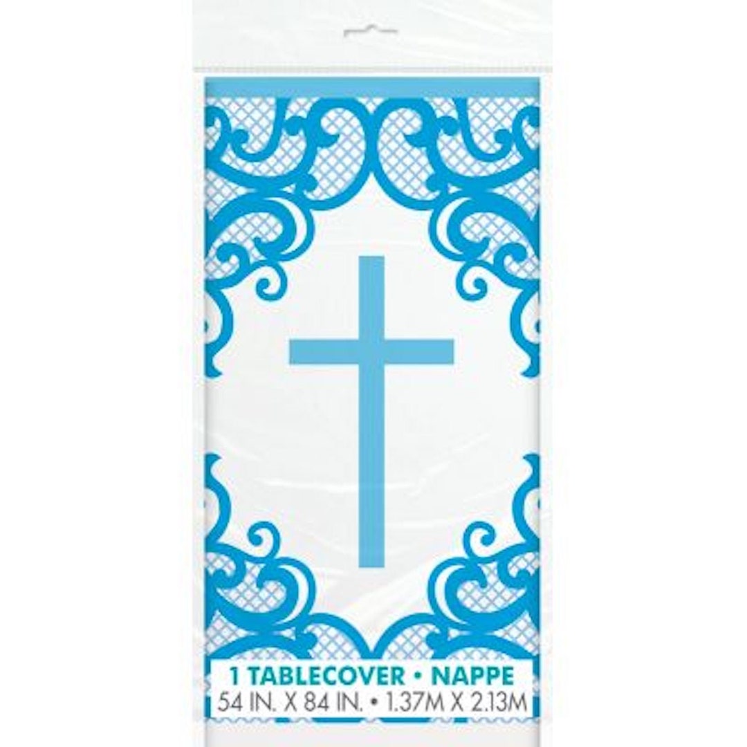 Blue Christening Table Cover Christening Table Decoration Etsy UK