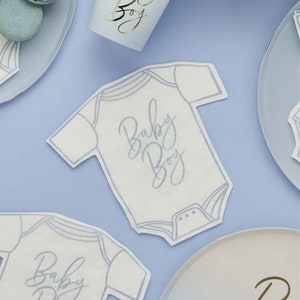 Baby Boy Napkins - baby shower decorations boy