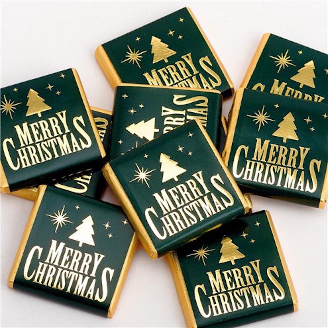 50 Merry Christmas Chocolates Christmas Chocolate Gift - Etsy UK