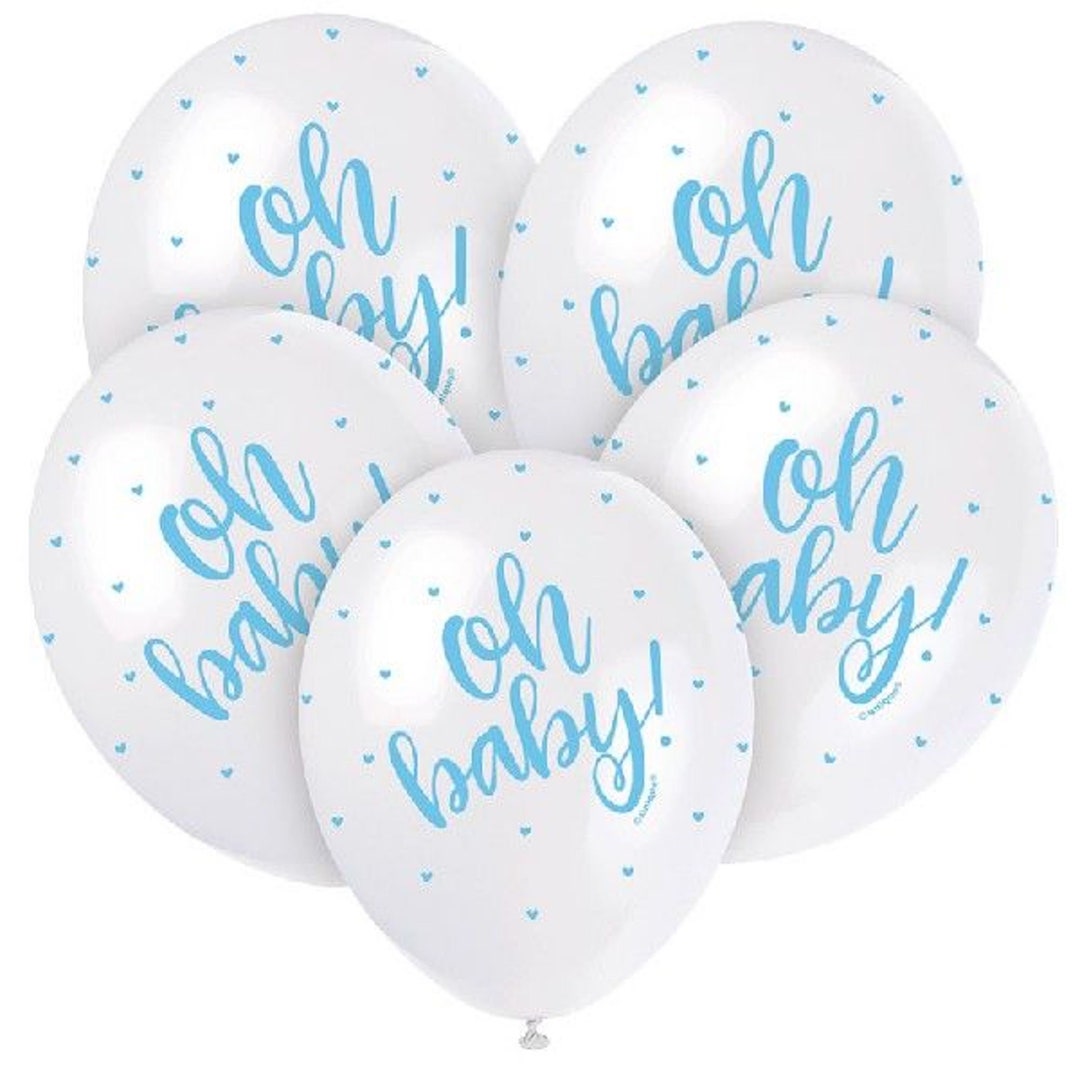 Blue Baby Shower Balloons Gender Reveal Decoration, Blue Baby Shower