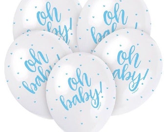 Blue baby Shower Balloons gender reveal decoration, blue baby shower decorations, baby boy baby shower decorations, boy baby shower balloons