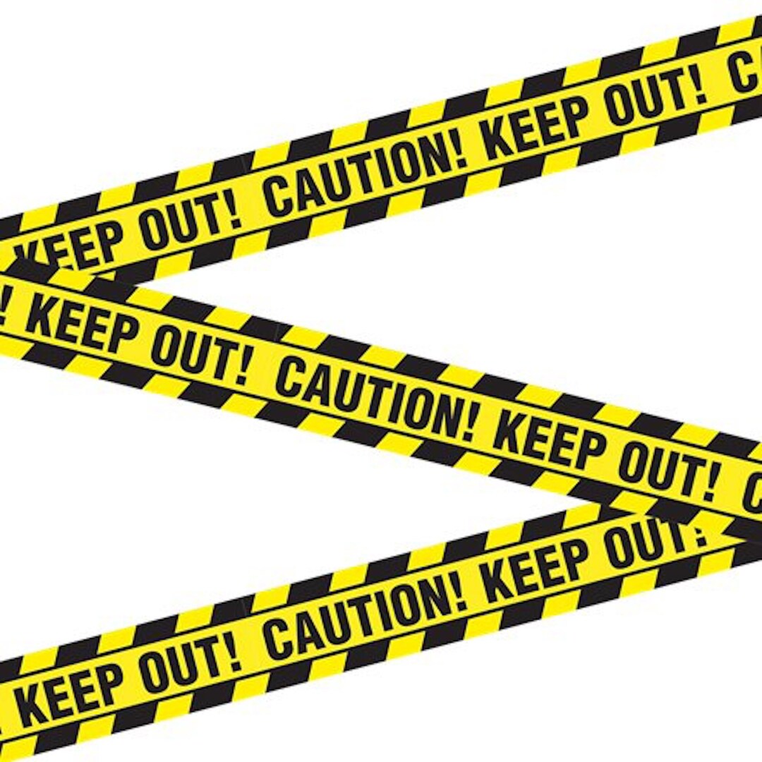 Halloween Caution Tape Halloween Party Decor Halloween Etsy