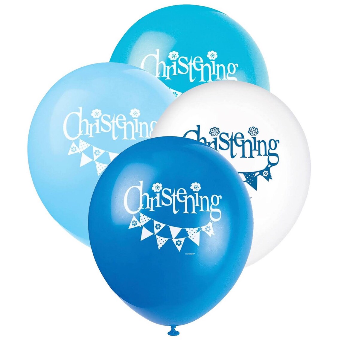 Blue Christening Balloons Blue Christening Decoration Baby Etsy UK