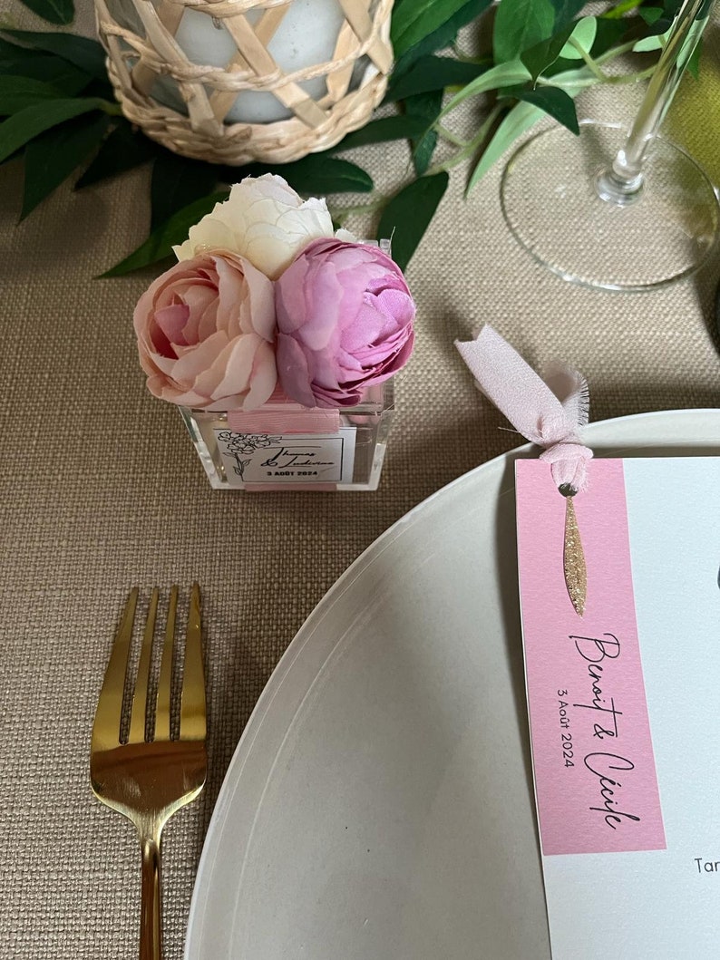 faveur de mariage, cadeau de table invité, boite à dragées 画像 2