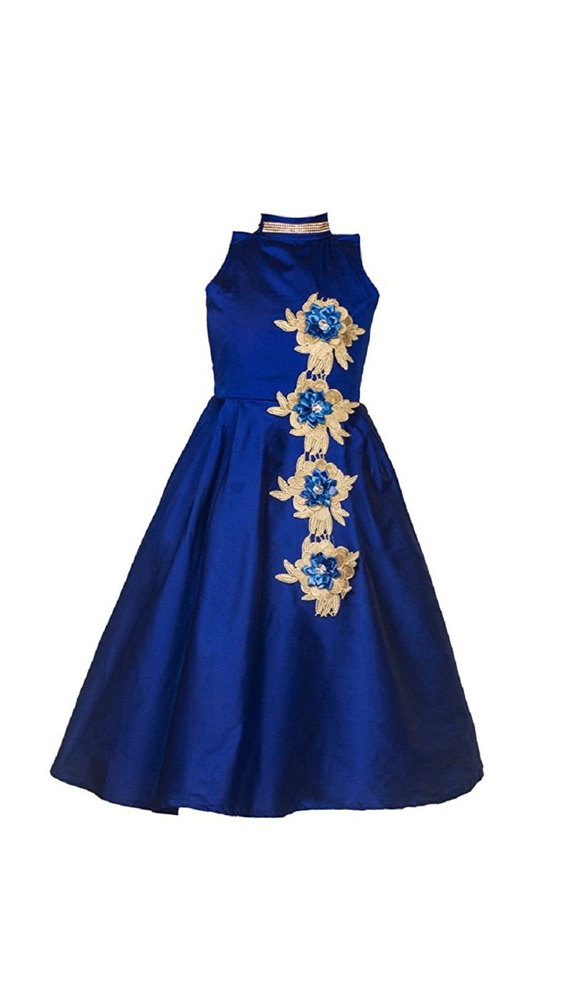 royal blue frock for baby girl