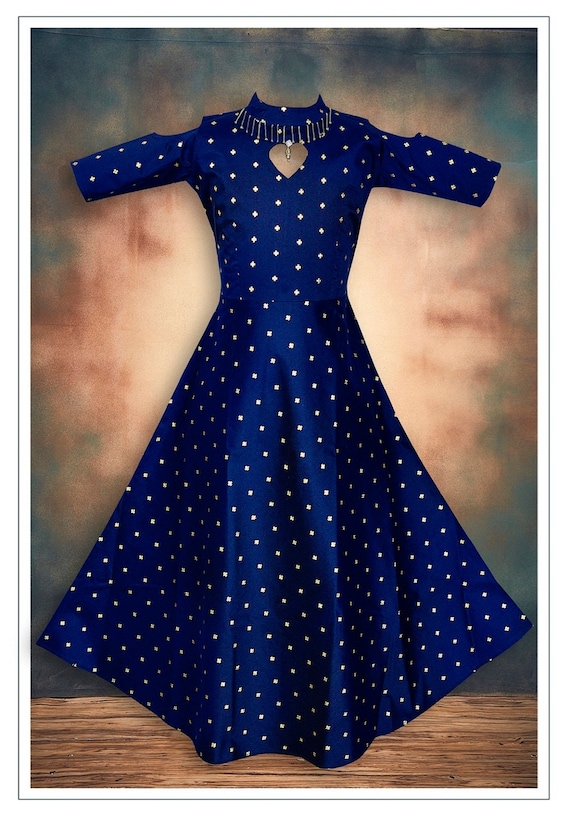 silk long frock