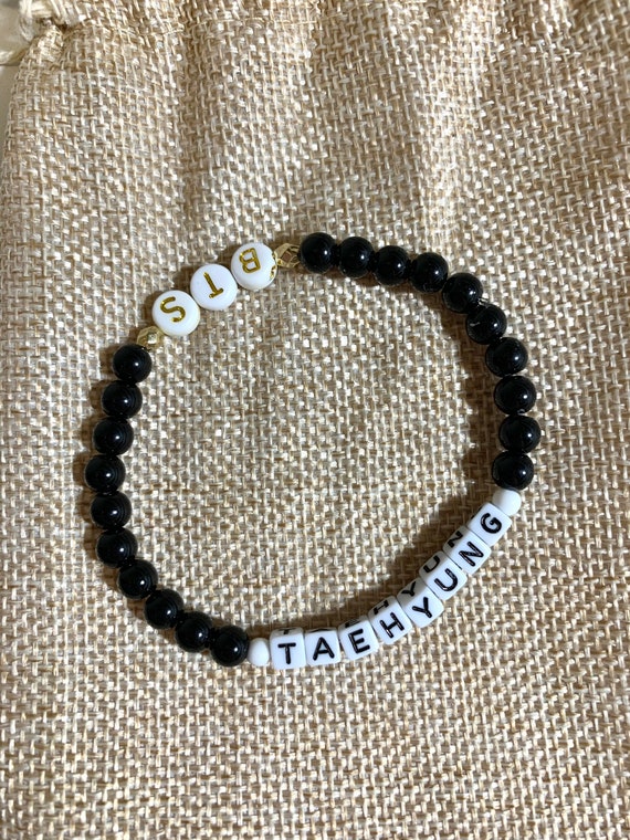 BTS BRACELET Black and Gold Etsy Australia