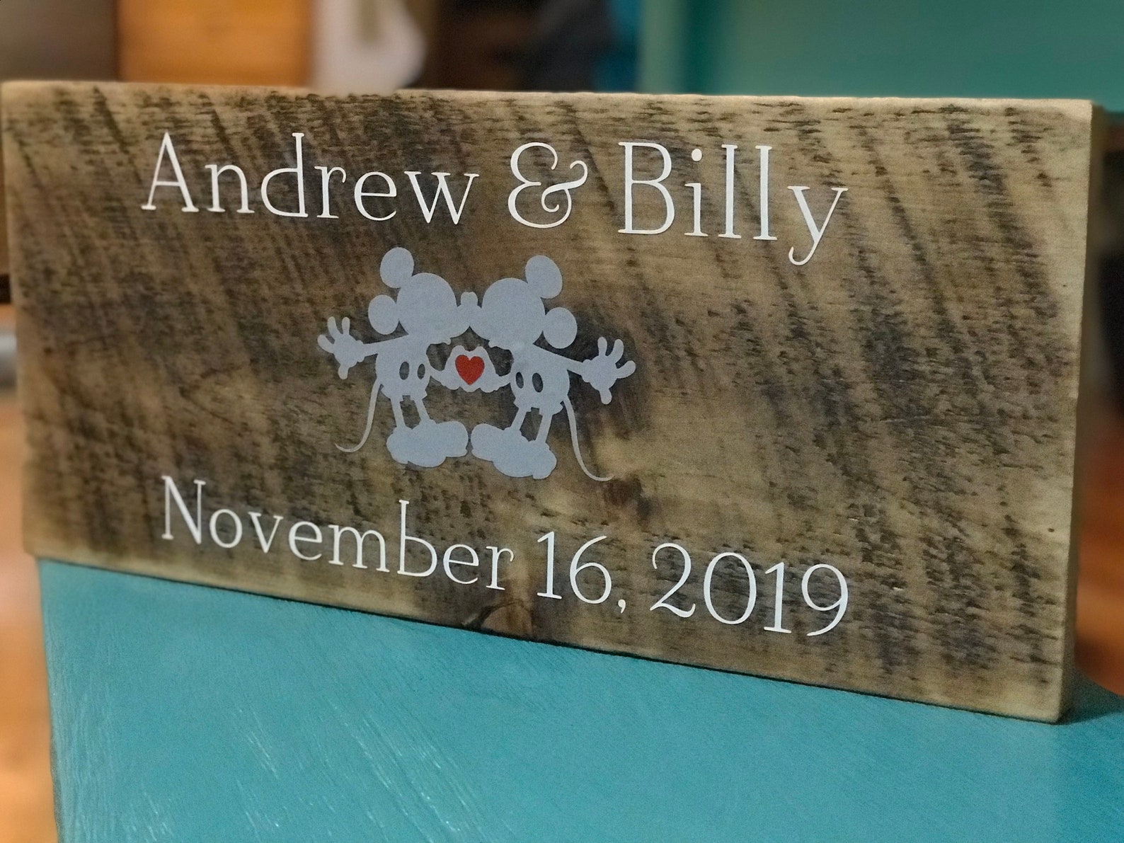 Custom Sign wedding gift newlyweds rustic home decor Etsy