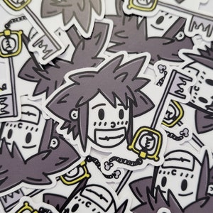 Pegatina de vinilo troquelada de edición limitada de Kingdom Hearts de Timeless River Sora