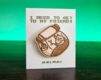 Korok Matar | Tears of the Kingdom Zelda |  Wooden 2-Pin Badge | 3mm