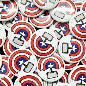 Captain America Thor badge | Round pin badge