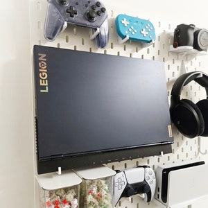 Laptop Display Mount Holder 1 pair | IKEA SKÅDIS or UPPSPEL pegboard accessory | 3D print | 32mm