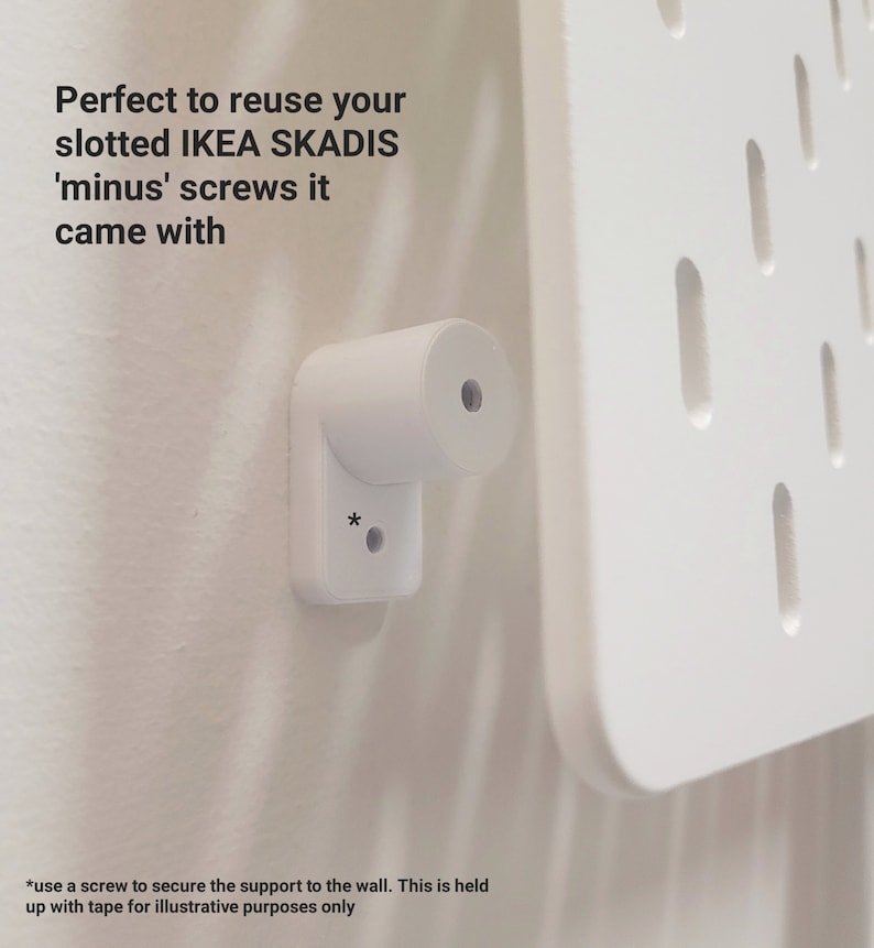 IKEA SKADIS Safety Support Mounts pair | UPPSPEL pegboard screw in | 3D print image 2