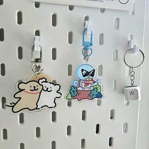 Keychain hook holder | IKEA SKÅDIS or UPPSPEL pegboard accessory | 3D print