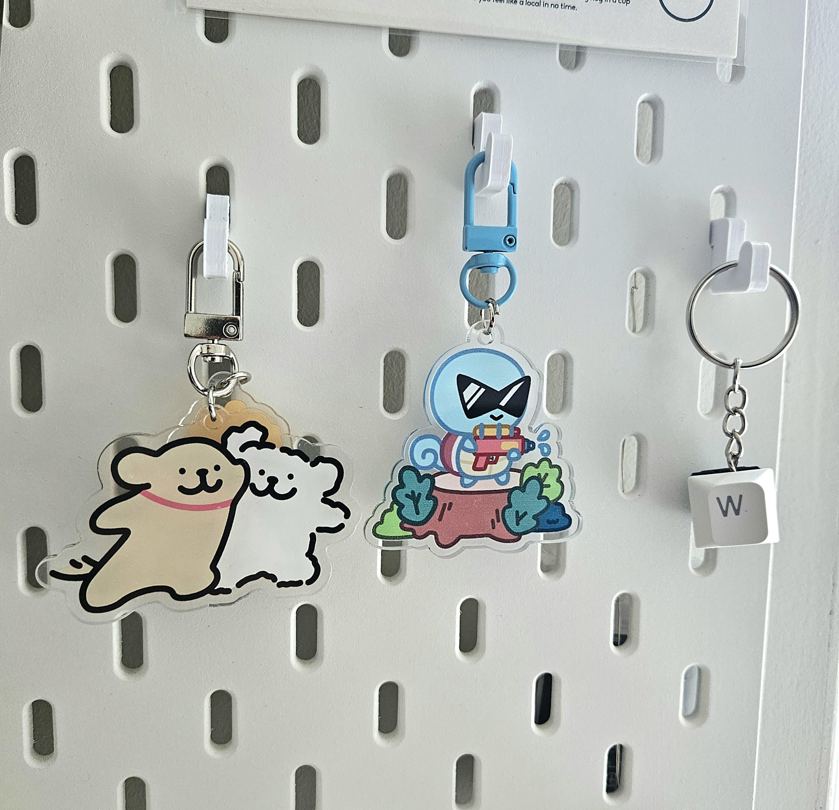 Keychain hook holder | IKEA SKÅDIS or UPPSPEL pegboard accessory | 3D print
