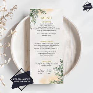 Menú elegante / Entrega gratuita / No necesita impresora