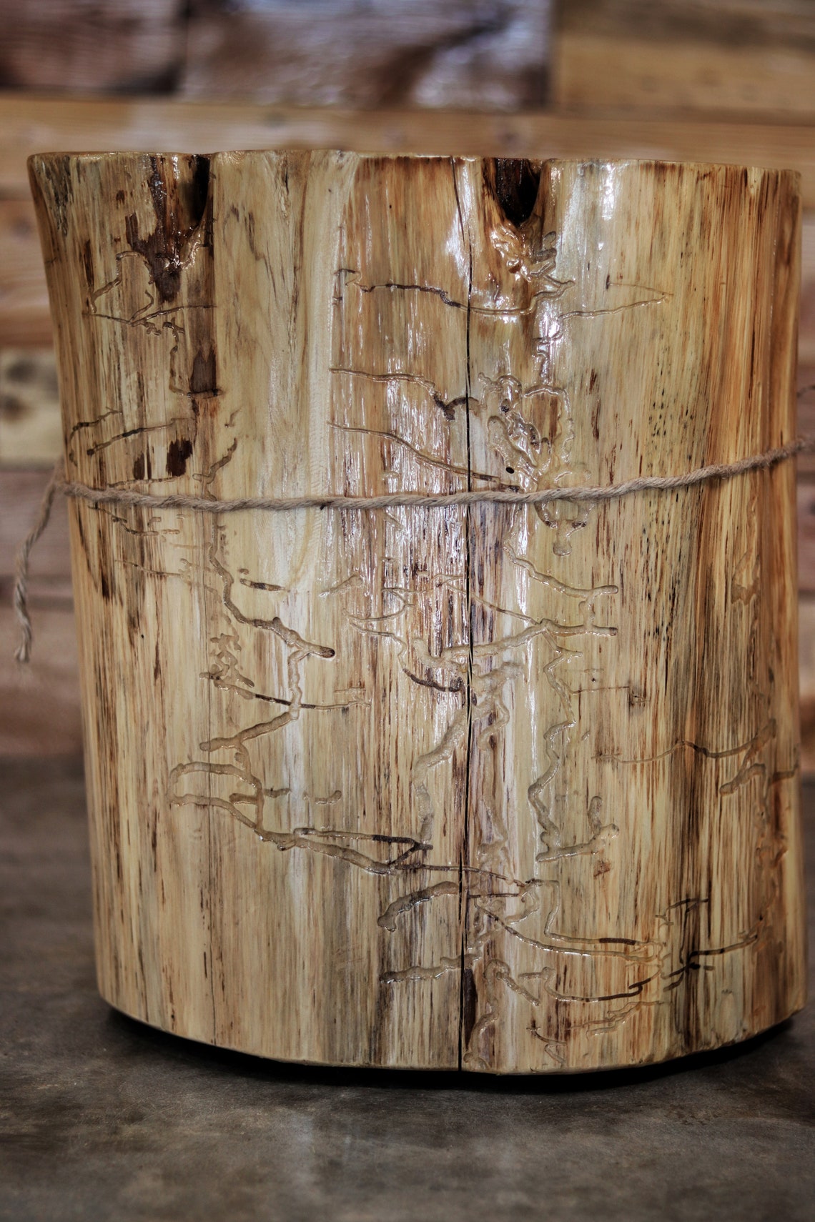 Cedar Stump Table End Table Rustic Nightstand Coffee Table Etsy