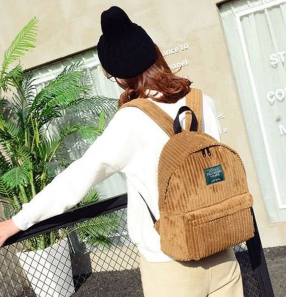 corduroy school backpack