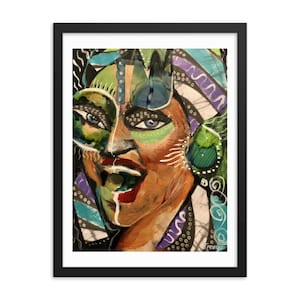 Bohemian Art, Modern Art, Art Prints, Framed Prints , Framed Art Prints, &quot;Picasso&quot; by TRONJA