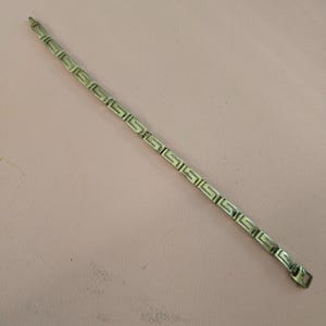 Vintage Sterling Silver Greek Key Bracelet 7"