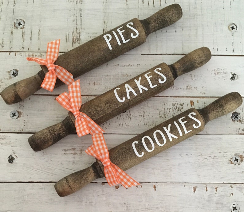 Bakery Mini Rolling Pins/pies Cakes Cookies/tiered Tray Etsy